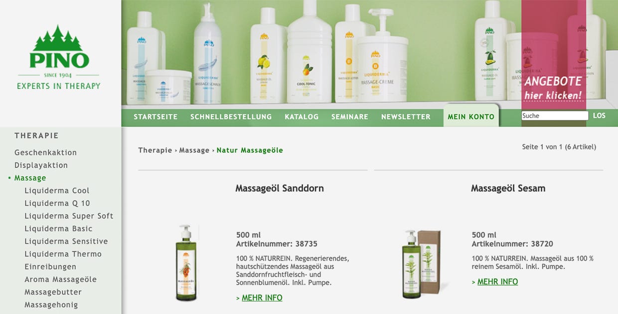 Webshop PINO